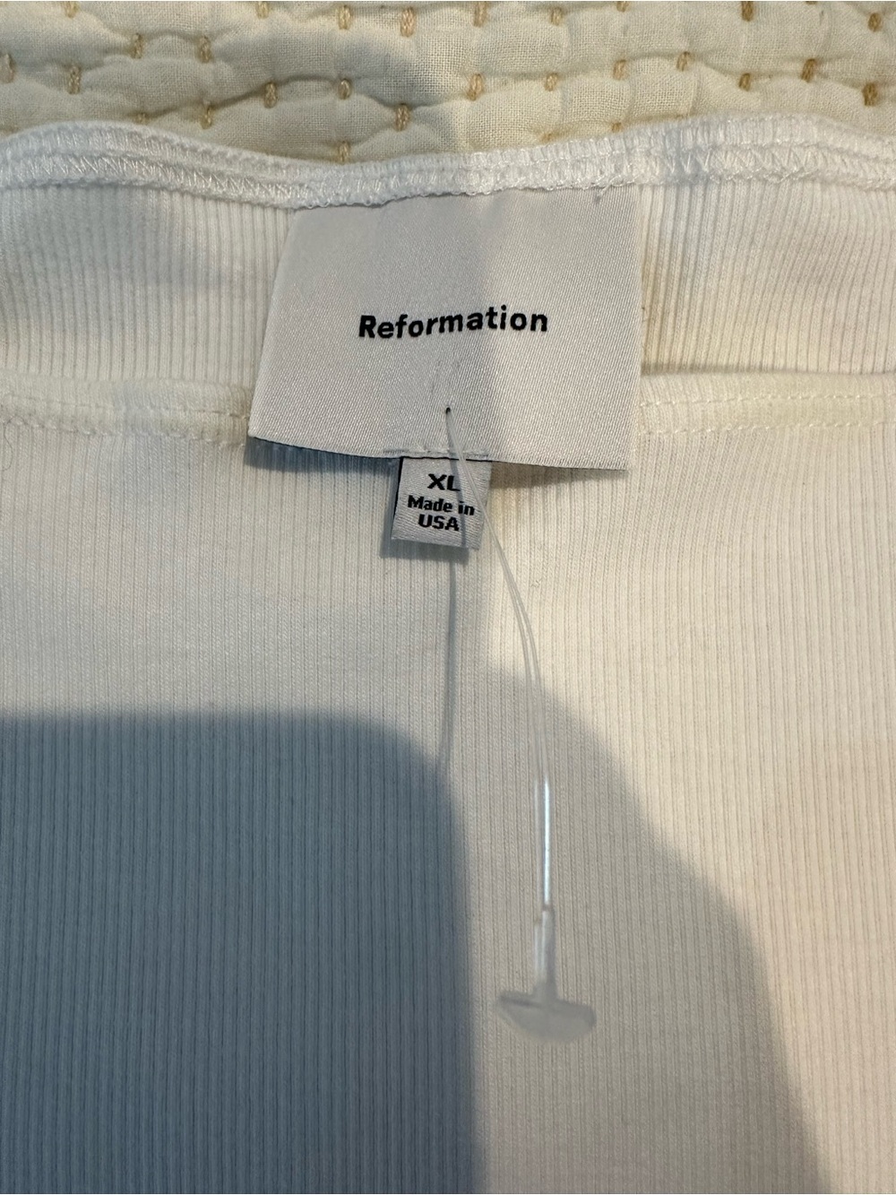 Reformation Ivory Ribbed Tank Top - Picture 7 of 12